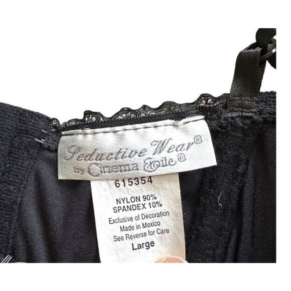 Vtg Corset Sz Large Whimsigoth Witchy Fairy Grunge Lace Satin Coquette Boning - Picture 6 of 7